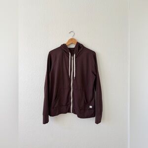 Vuori Women’s Halo Performance Hoodie Fig Heather size XL EUC